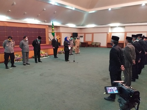 Pelantikan 6 kepala dinas di Kabupaten Bogor, Jumat (6/11/2020)