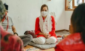 Plt Sekjen DPP PSI, Dea Tunggaesti, di sela-sela acara tur Jawa Timur di Malang, Minggu 28 Februari 2021.
