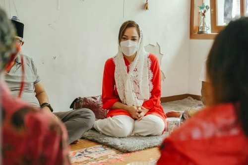 Plt Sekjen DPP PSI, Dea Tunggaesti, di sela-sela acara tur Jawa Timur di Malang, Minggu 28 Februari 2021.