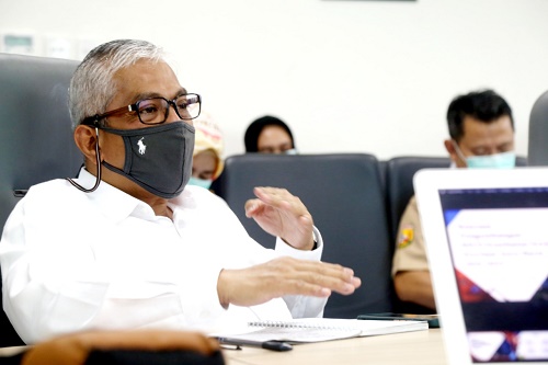 Pimpinan dan Anggota Komisi V DPRD Provinsi Jawa Barat melakukan kunjungan kerja ke RSUD Kesehatan Kerja Provinsi Jawa Barat, di Kabupaten Bandung, Rabu (14/4/2021). (Foto : Rizky Ramdhani/Humas DPRD Jabar).