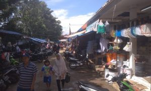 Suasana di Pasar Ciseeng yang dipadati pengunjung menjelang penetapan hari pertama puasa.