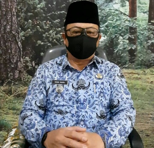 Camat Rancabungur Ishaq Mairu SH, MM yang juga sekaligus Ketua Satgas Penanganan Covid 19 Kecamatan Rancabungur.