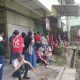 Kegiatan vaksinasi massal di pasar Tohaga Parung tampak diikuti ratusan peserta.