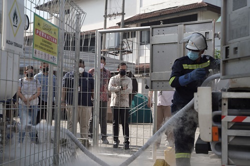 Rumah Sakit Umum Daerah (RSUD) Kota Bogor mendapatkan Bantuan oksigen dari CSR PT Pupuk Kujang Cikampek untuk penanganan Covid-19 di Kota Bogor.