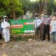 Satgas Covid RT 03 RW 01 Desa Pondok Udik yang menggelar penyemprotan cairan desinfektan ke sejumlah rumah warga serta membagikan 500 masker gratis.