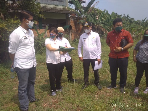 penyerahan lokasi lahan yang akan dibangun RSUD Parung di Desa Cogreg.