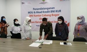 penandatanganan MoU antara HKTI dan BNI Cabang Bogor